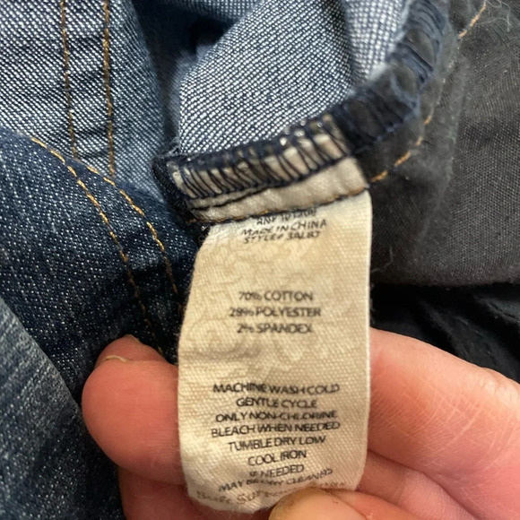 Soft Surroundings Crop Pull On Midnight Metro Crop Denim Pants Jeans Size:PL - Picture 13 of 14